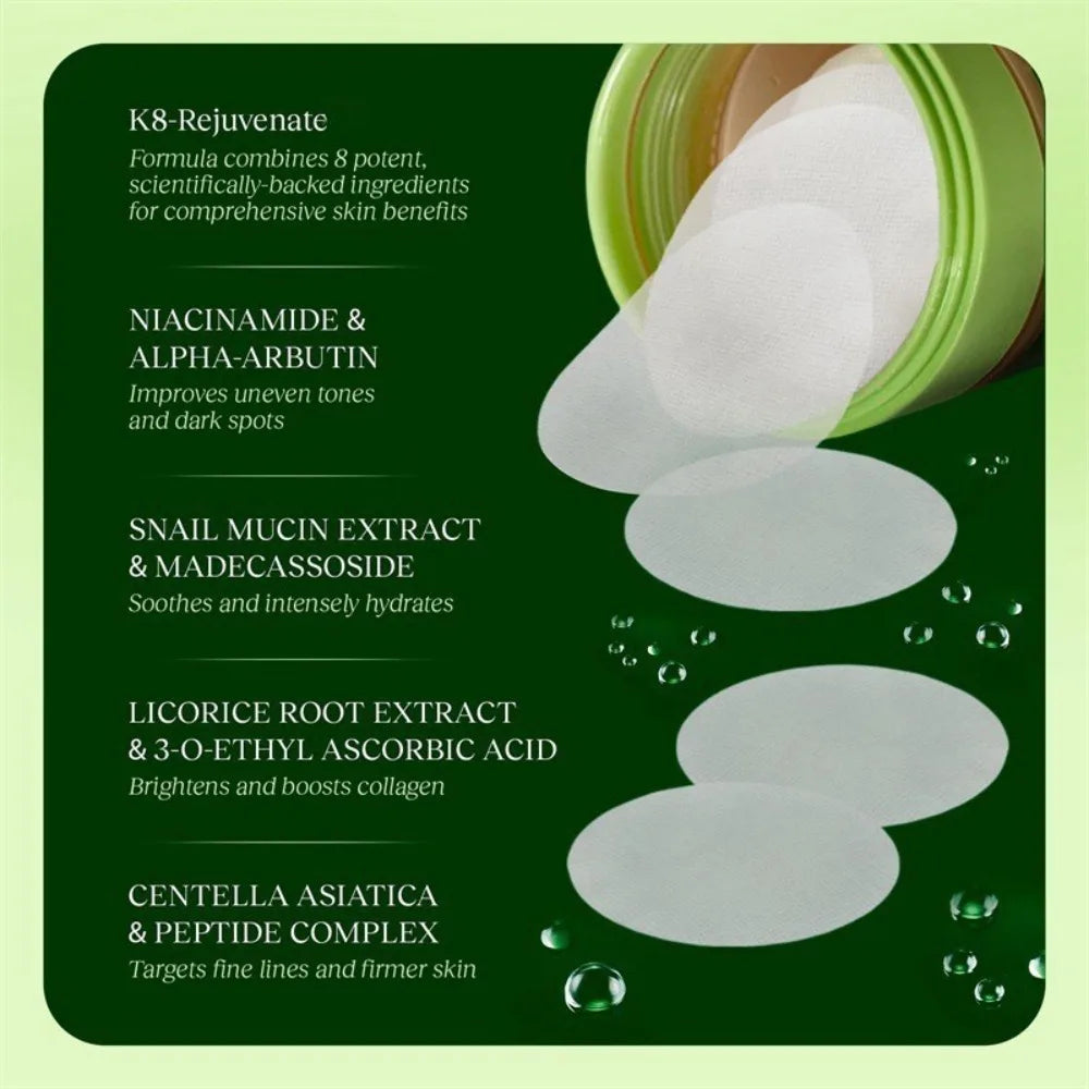 100pcs Gotu Kola Brightening & Moisturizing Facial Pads