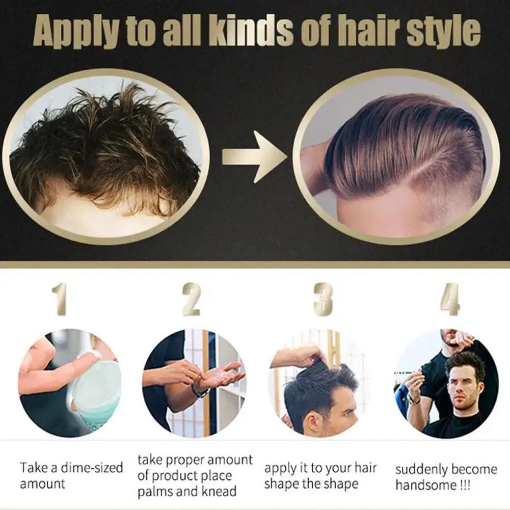 Hair Wax Styling Stick Hair Mud High Setting Hair Styling Mud Low Gloss Matte Natural Hair Texture Stick Mud Men's Hair Styling