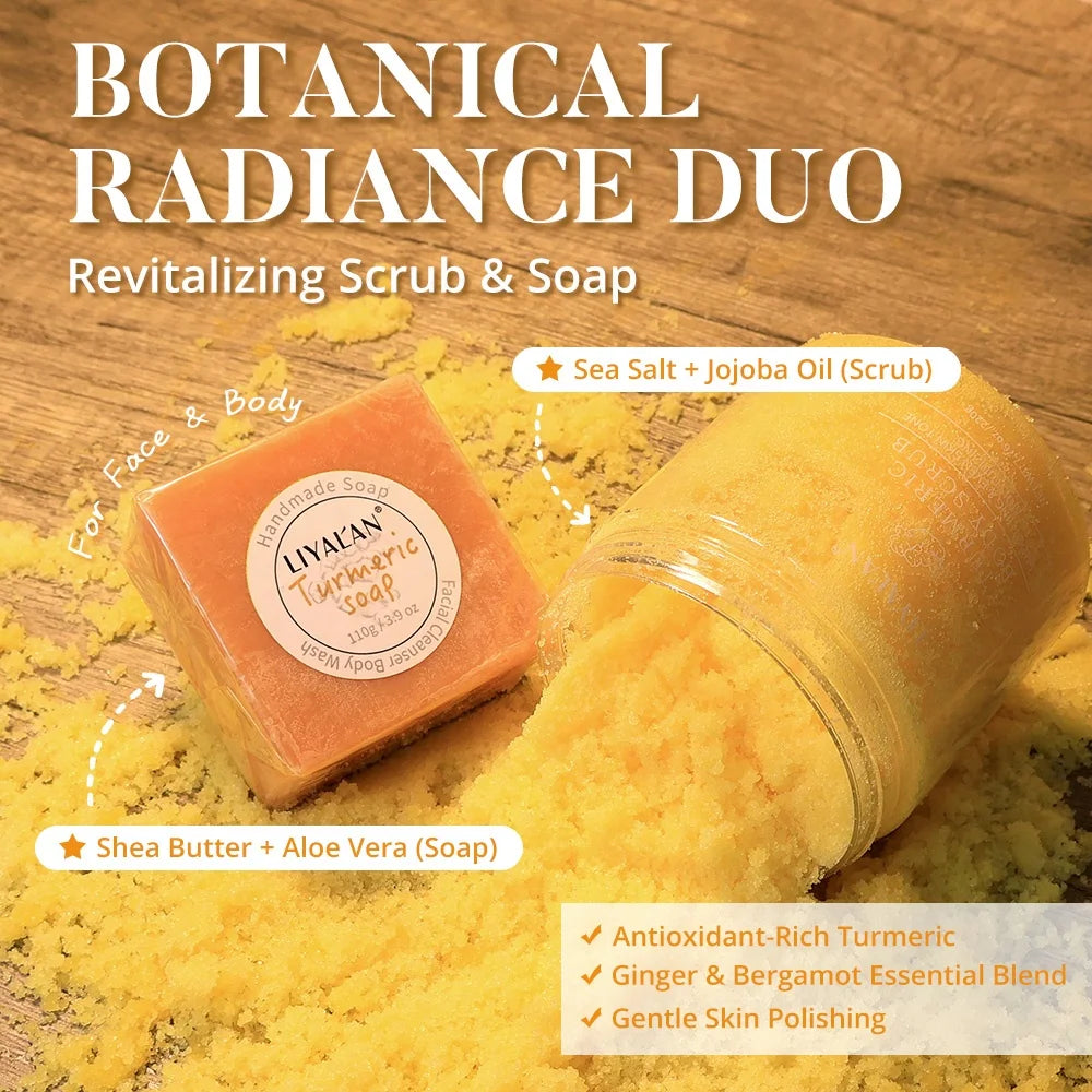 Tumeric Facial Soothing Brightening Private Label Skincare Lightening Cream Turmeric Skin Care Set
