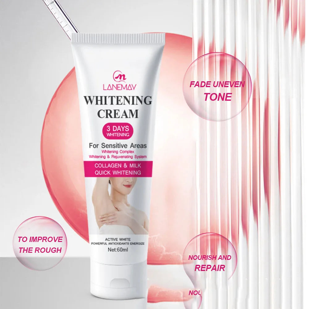 Best-selling Fast Whitening Cream for Underarms Entire Body Whitening and Moisturizing Brightening Suitable for Dark Skin.