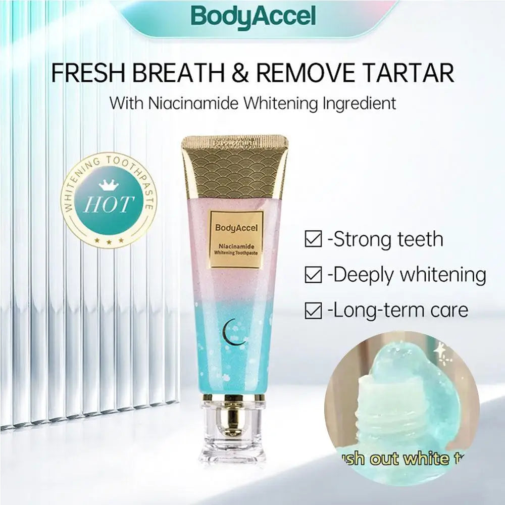 Niacinamide Whitening Toothpaste Remove Plaque Stains Reduces Plaque Teeth Oral Hygiene Clean Fresh Breath Toothpaste Teeth Care